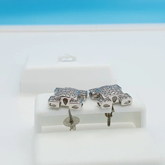 925 Sterling Silver Cubic Zirconia Earrings, U19254790 - Picture 9 of 11
